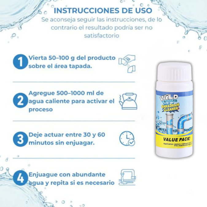 Pack 3 Destapador De Drenage