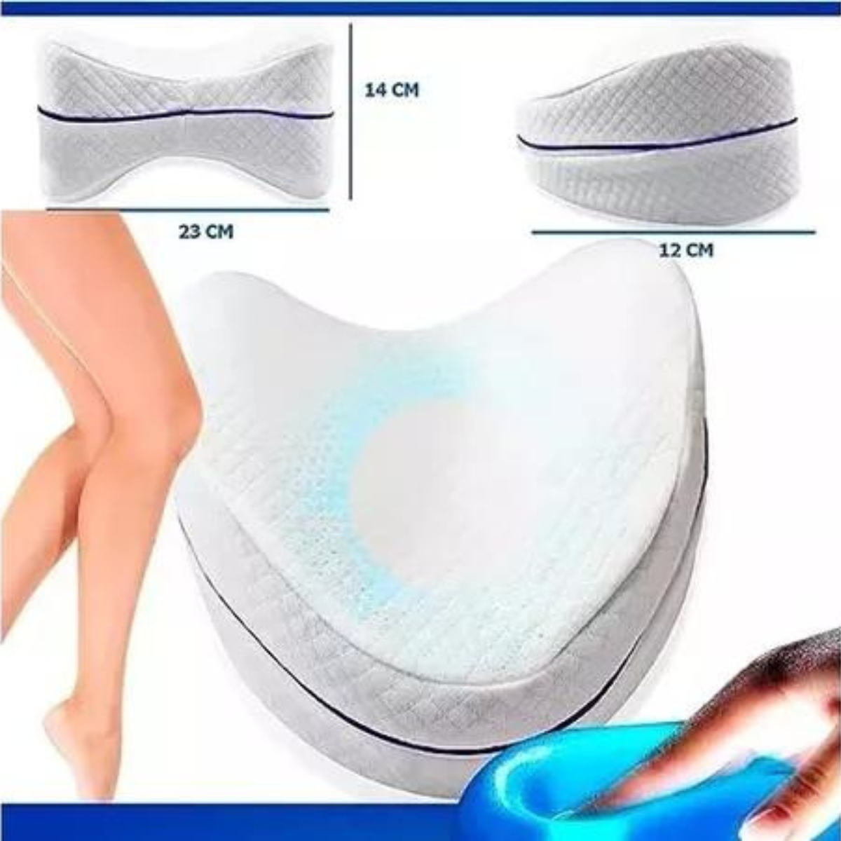 ALMOHADA VISCOELÁSTICA PARA EL DESCANSO DE PIERNAS  ORTOPÉDICA