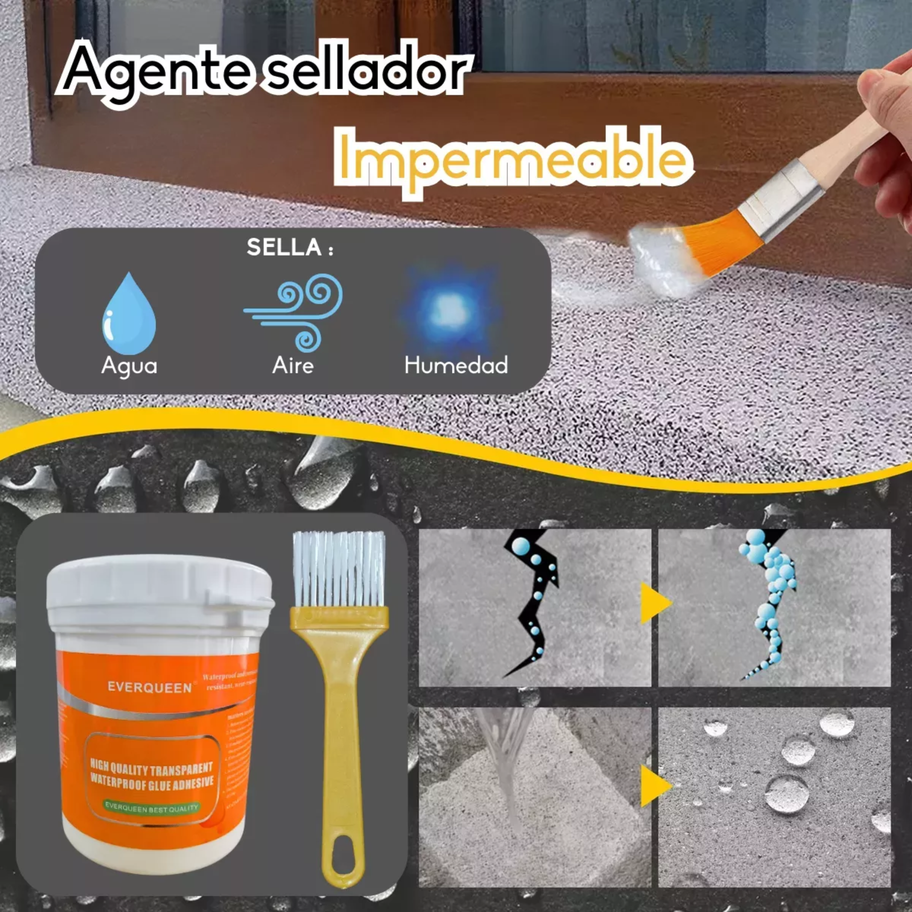 Sellador Adhesivo Transparente Everqueen